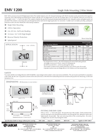 Thumbnail of document Data Sheet - EMV 1200/1200-40 Voltmeter